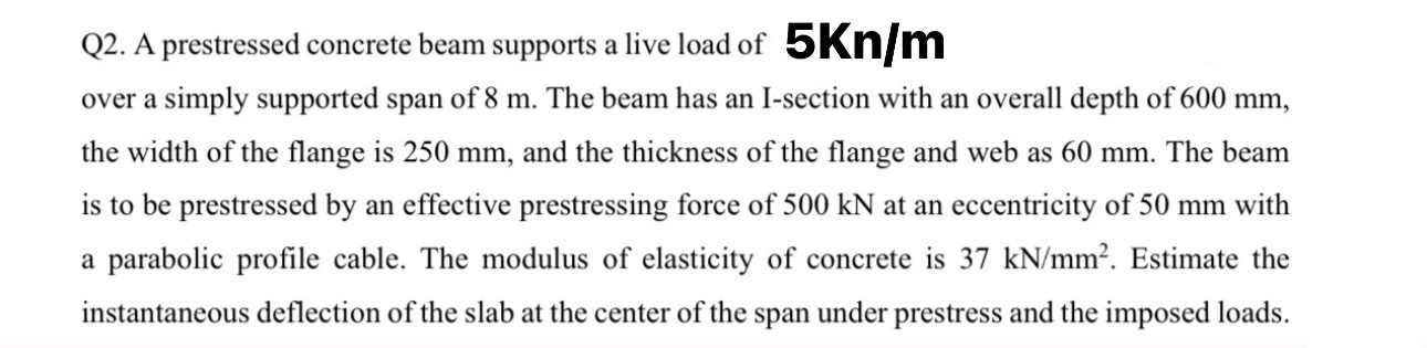 Can lget clear answer...?? A prestressed concrete