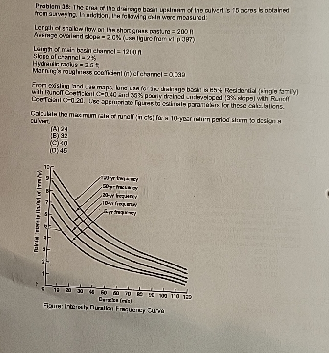 Problem 3 6 : The area of the drainage basin