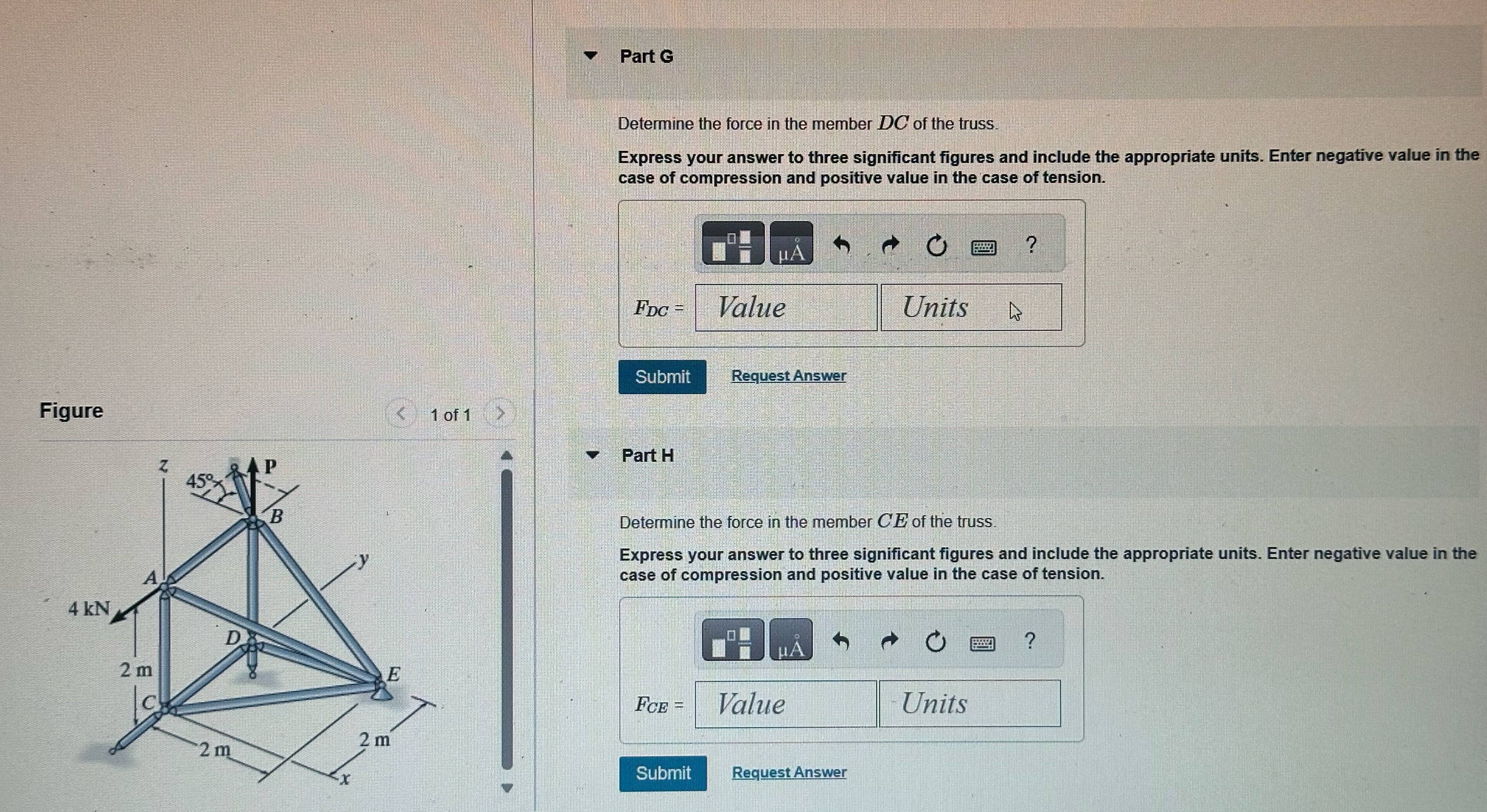Part A Consider the truss shown in ( Figure 1 ) .
