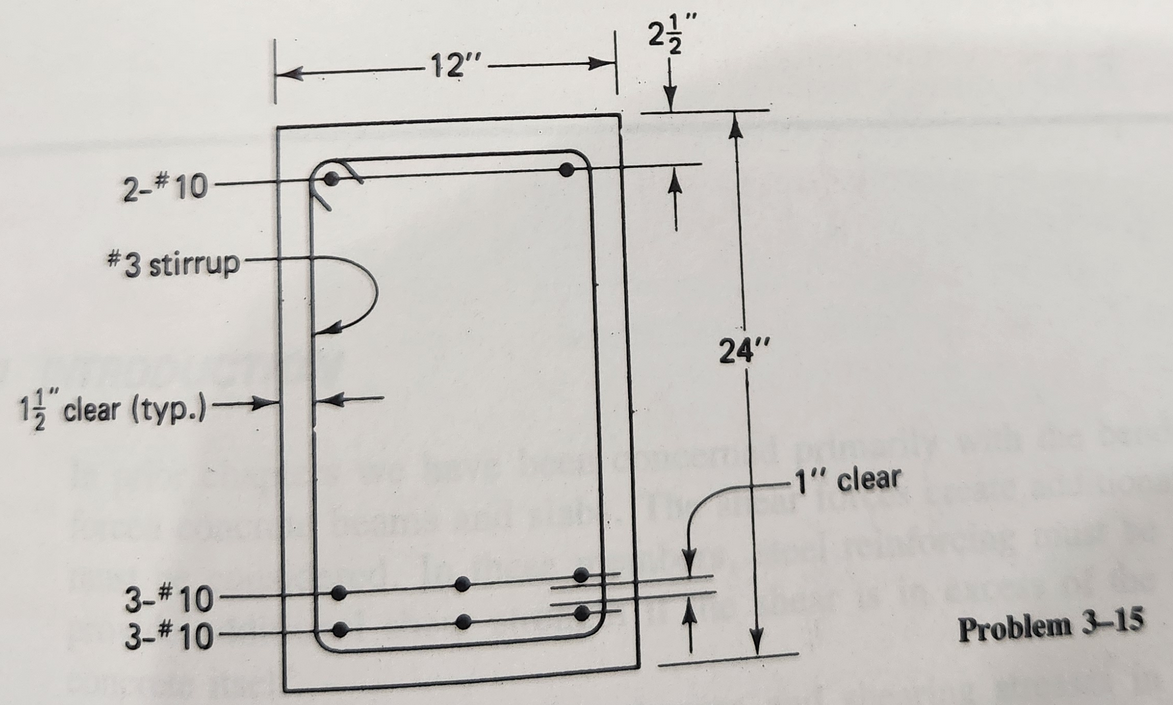 Problem 3 - 1 5 . The beam of cross section is to