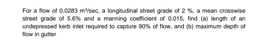 Mechanical engineering. For a flow of 0 . 0 2 8 3