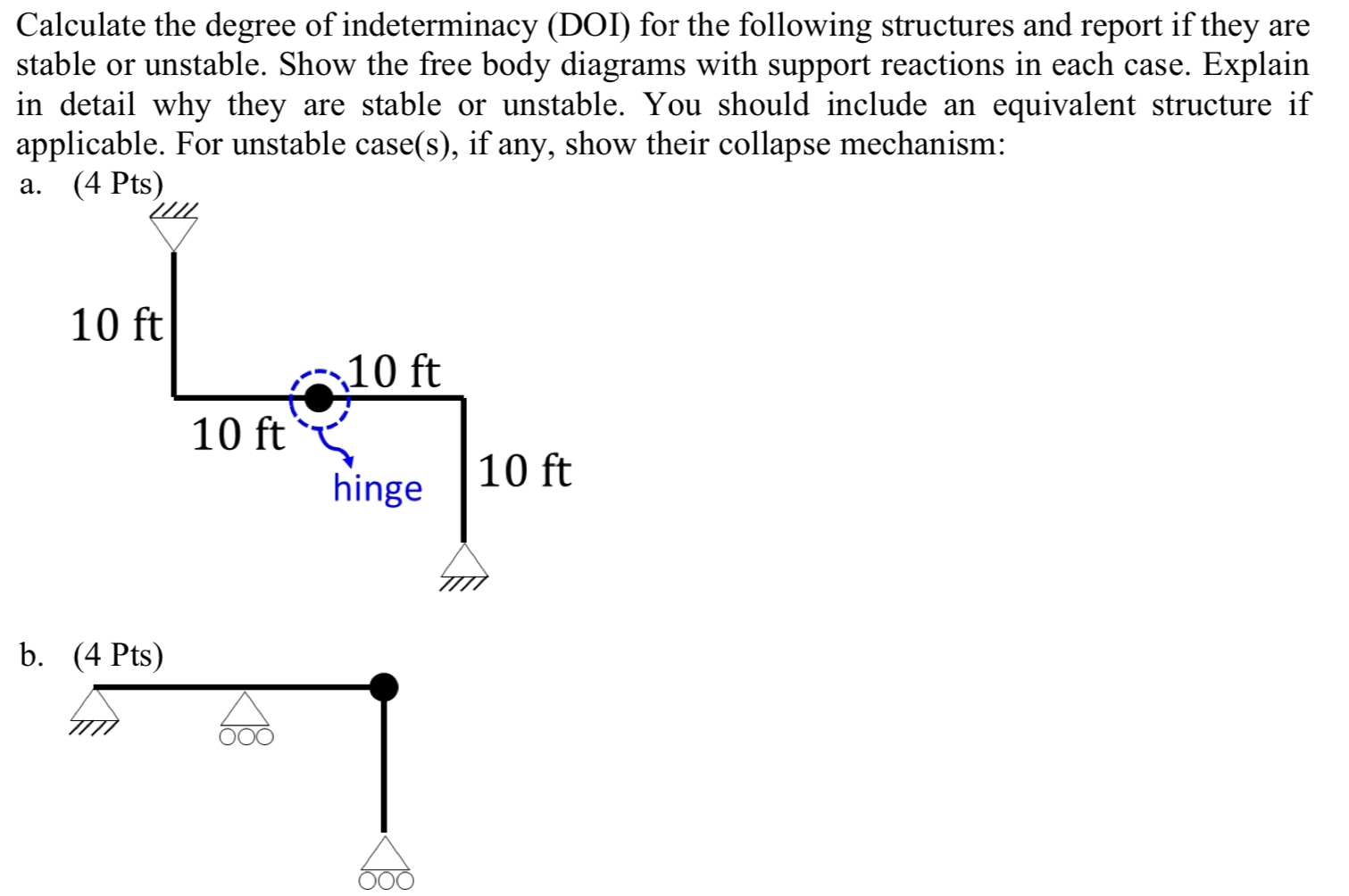 Calculate the degree of indeterminacy ( DOI ) for