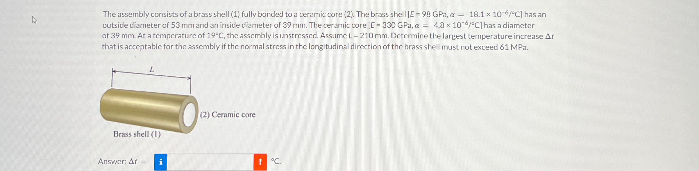 The assembly consists of a brass shell ( 1 )