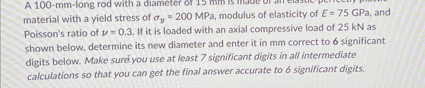 material with a yield stress of \\\\sigma