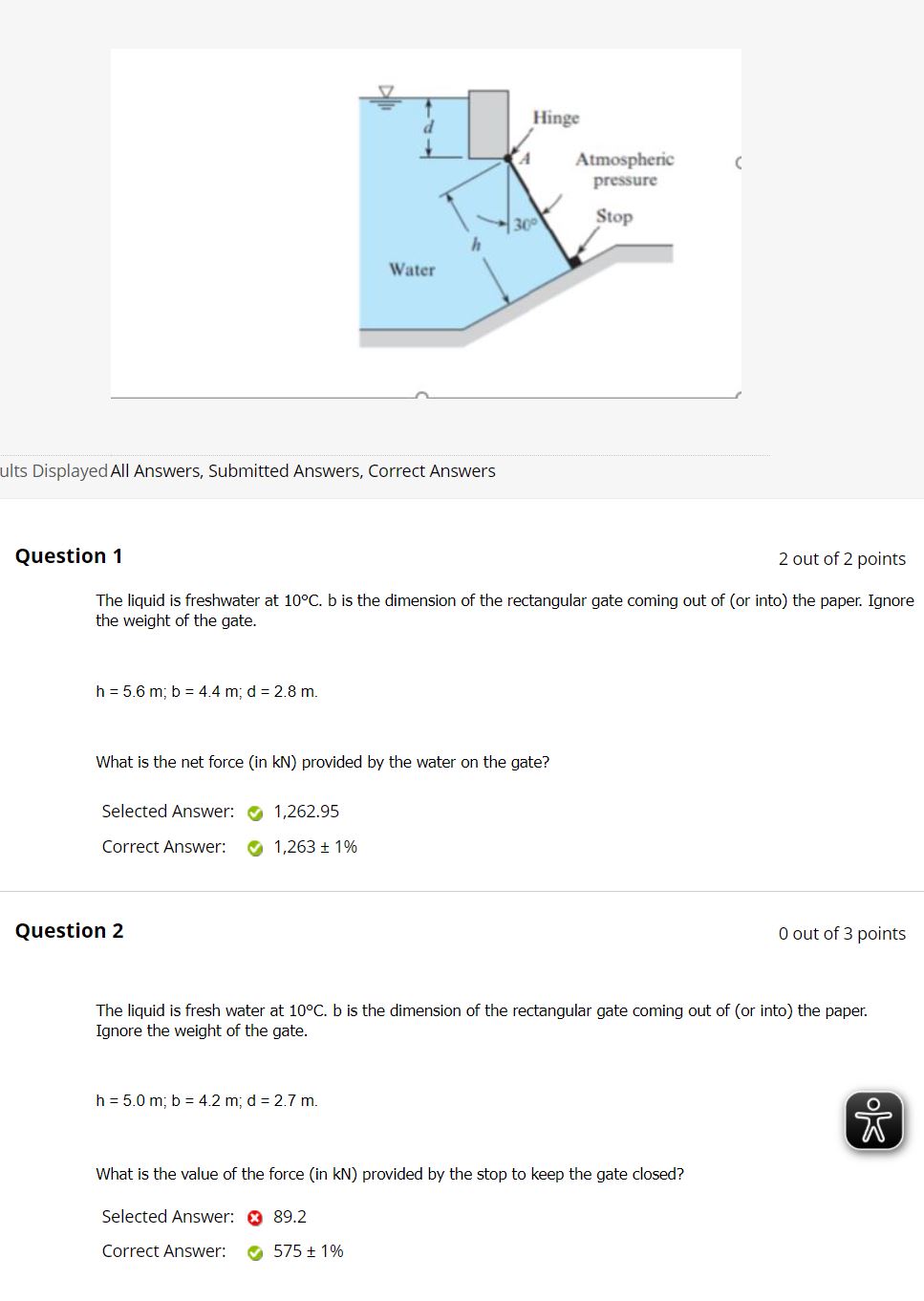 Question 2 The liquid is fresh water at 1 0 C . b