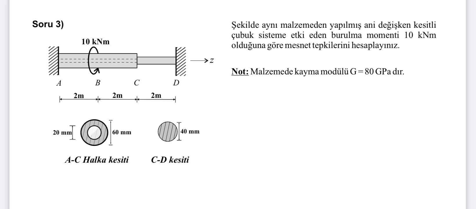 Soru 3 ) ekilde ayn malzemeden yap lm ani de i