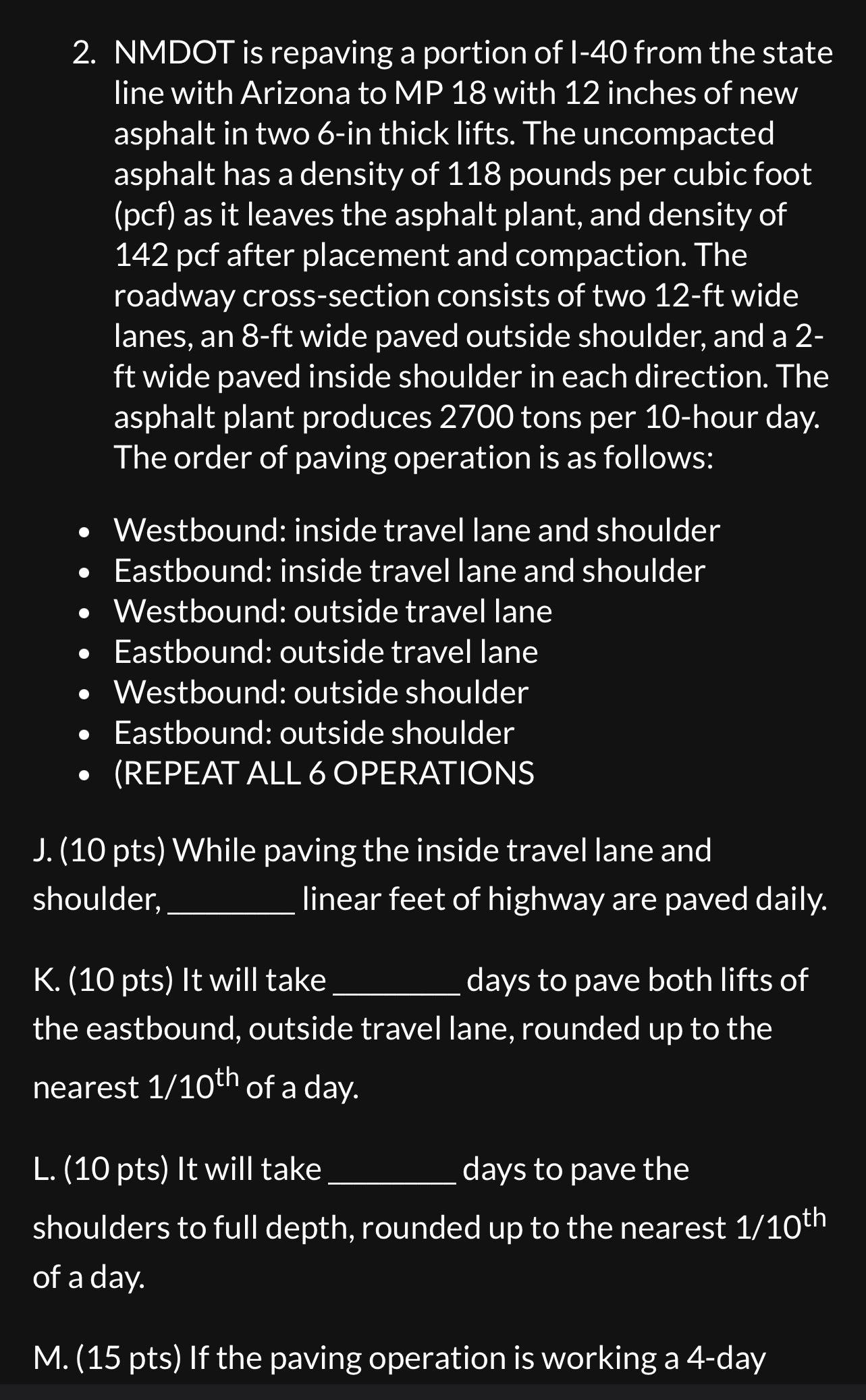 NMDOT is repaving a portion of I - 4 0 from the