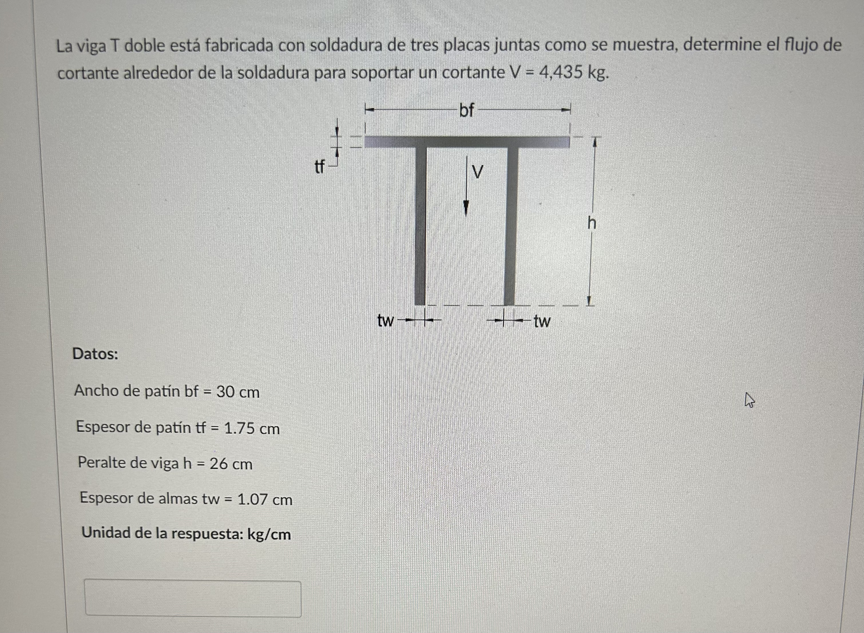 La viga T doble est fabricada con soldadura de
