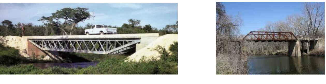 a ) Suggest geometry for a steel truss bridge. It