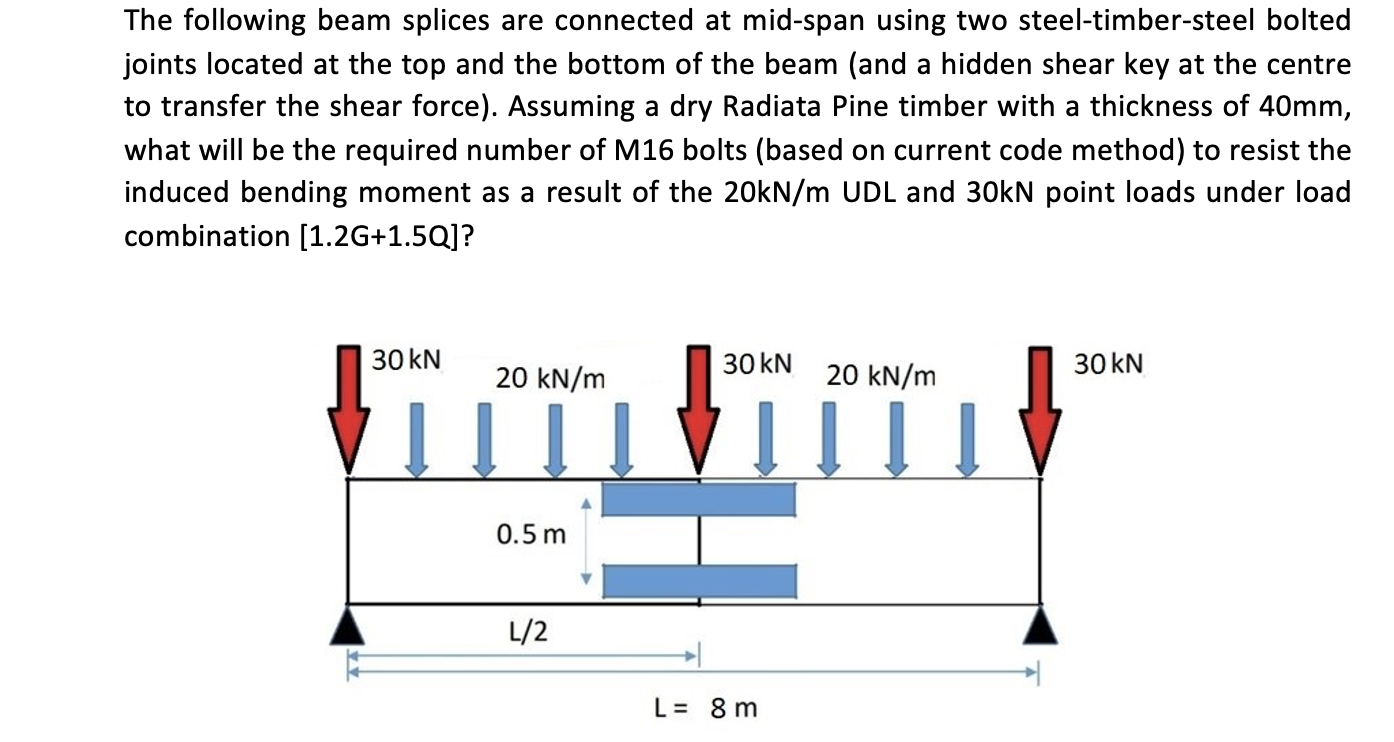 The following beam splices are connected at mid -
