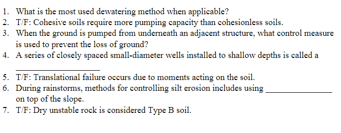What is the most used dewatering method when