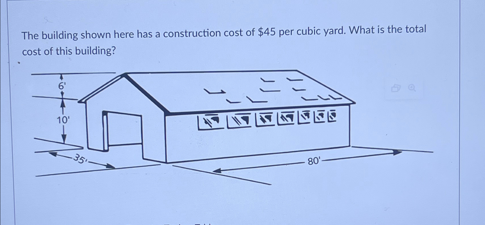 The building shown here has a construction cost