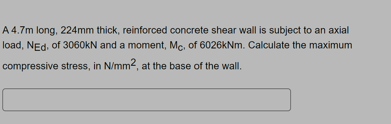 A 4 . 7 m long, 2 2 4 m m thick, reinforced