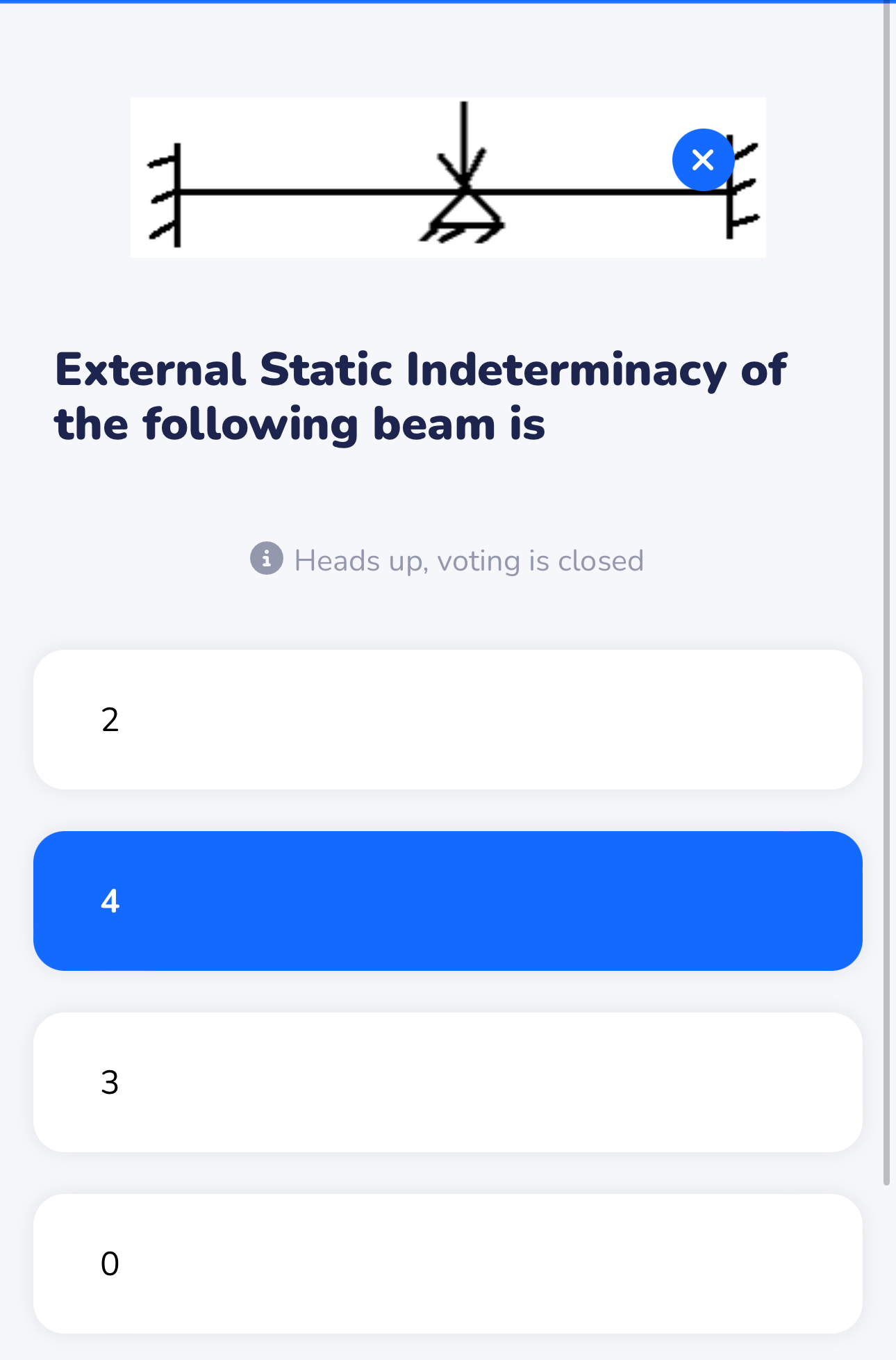 External Static Indeterminacy of the following