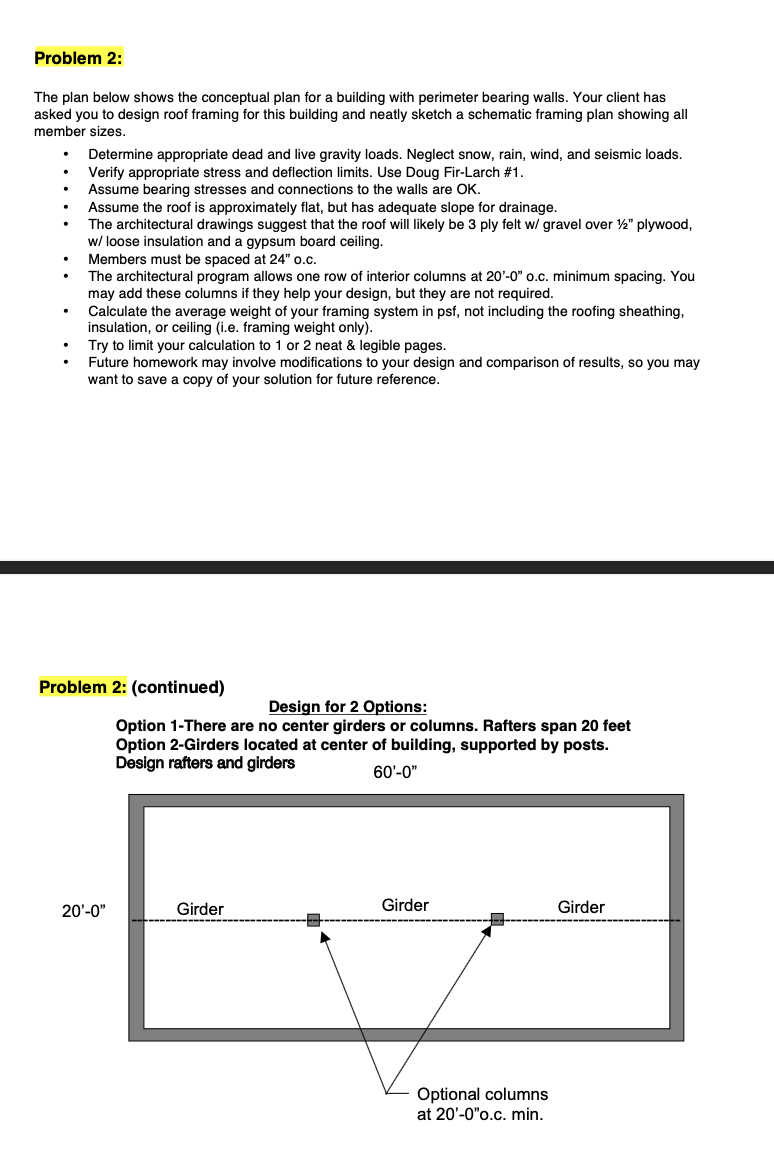 Problem 2 : The plan below shows the conceptual