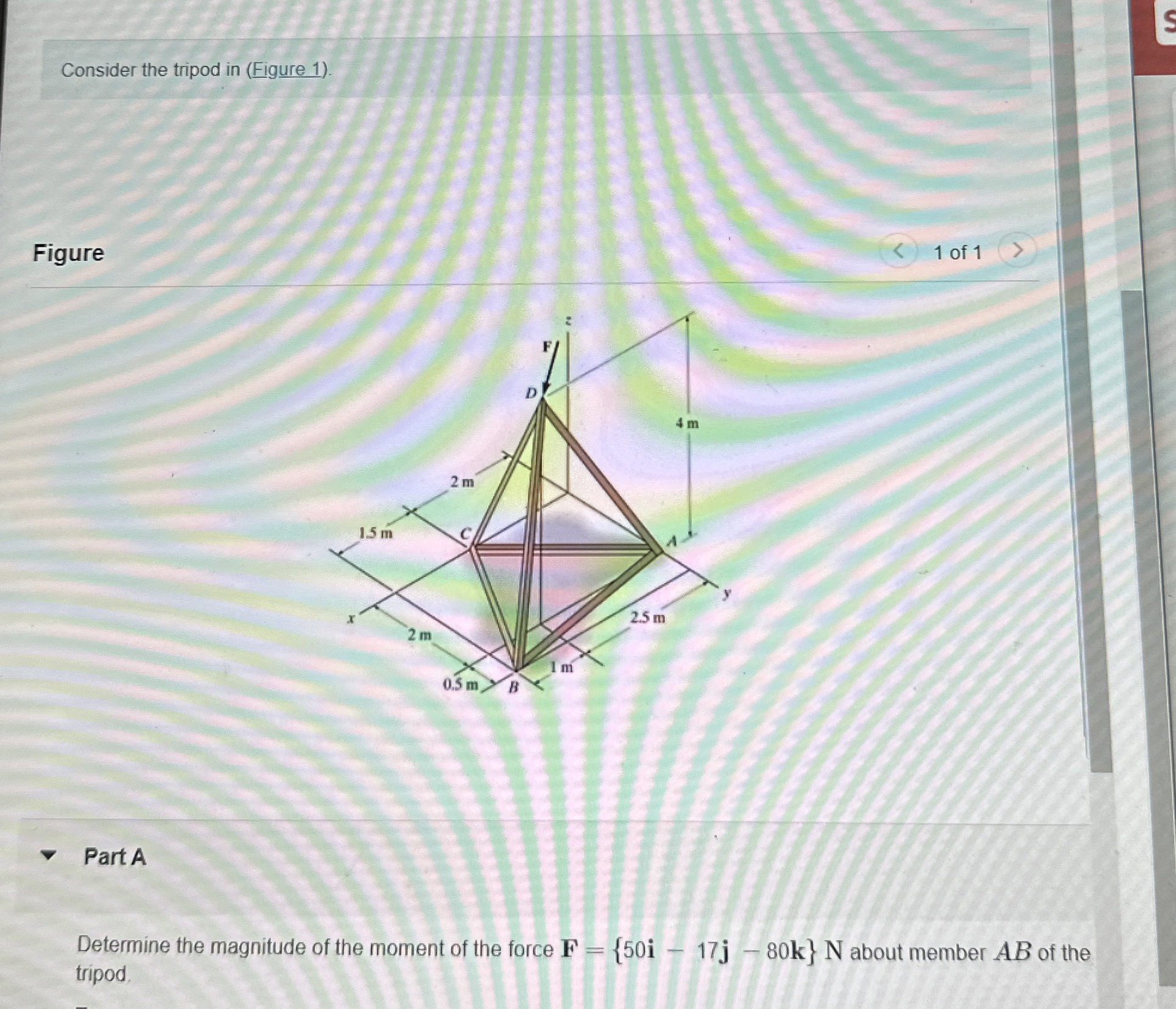 Consider the tripod in ( Figure 1 ) . Figure 1 of