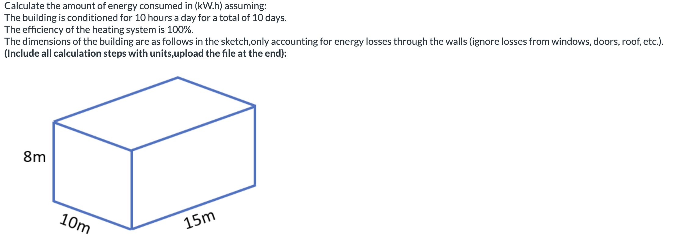 Calculate the amount of energy consumed in ( kW .