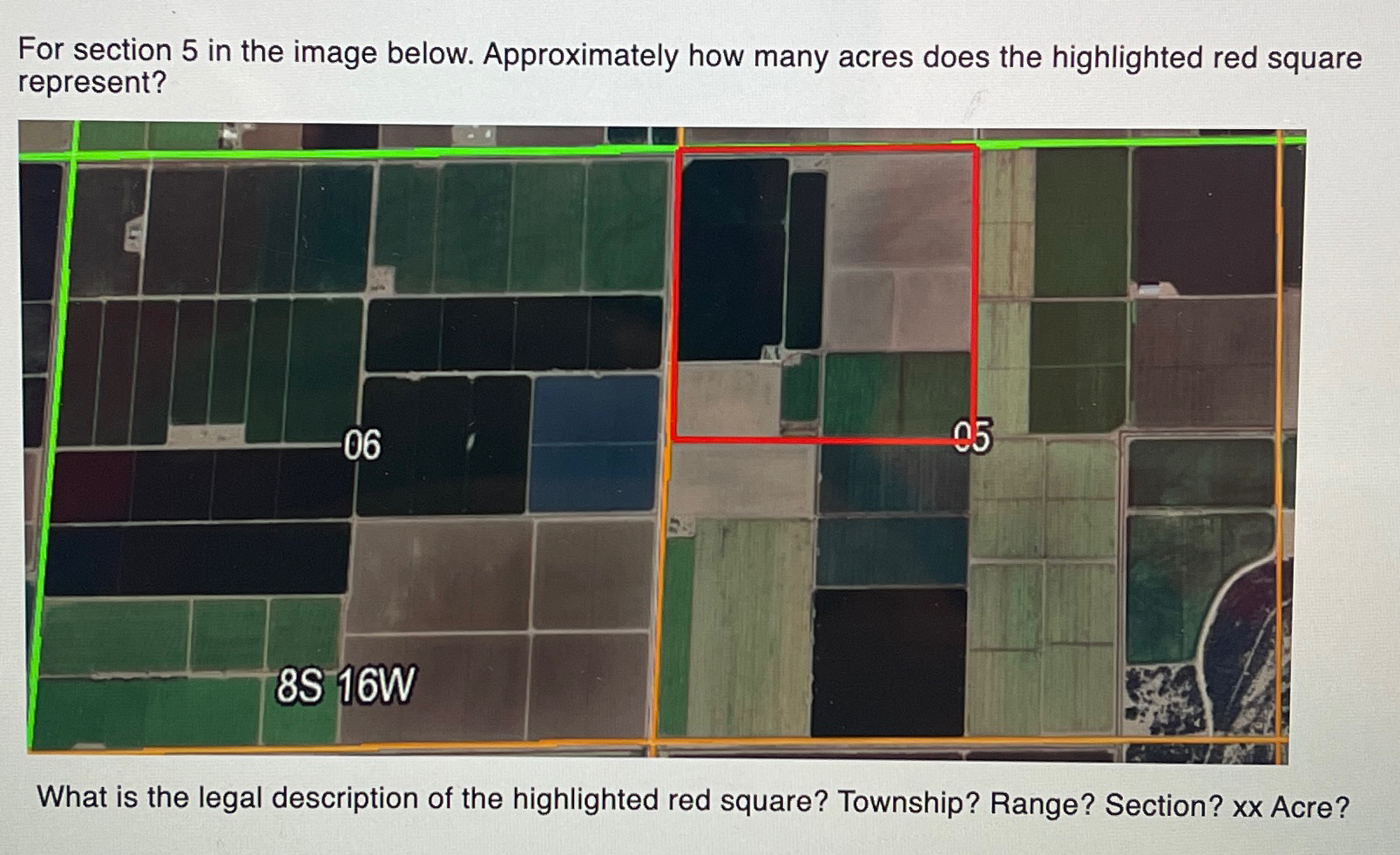 For section 5 in the image below. Approximately