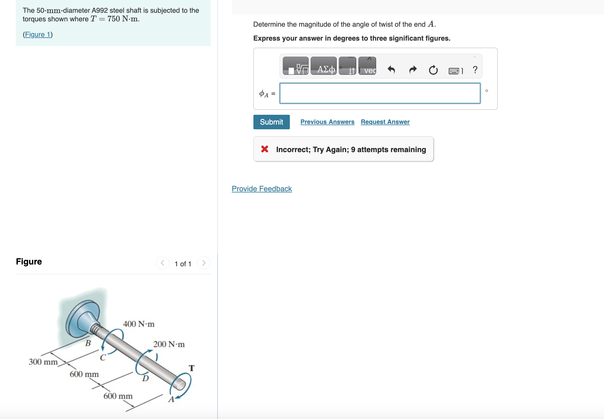 The 5 0 - m m - diameter A 9 9 2 steel shaft is