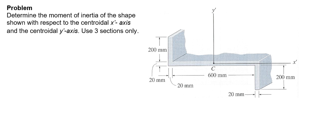 Problem Determine the moment of inertia of the
