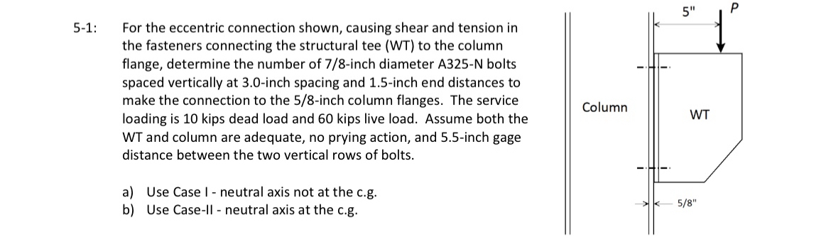 For the eccentric connection shown, causing shear