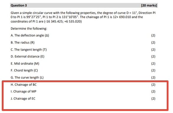 Question 3 ( ONLH H , I AND J ARE NEEDED ) [ 2 0