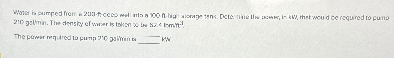 Water is pumped from a 2 0 0 - ft - deep well