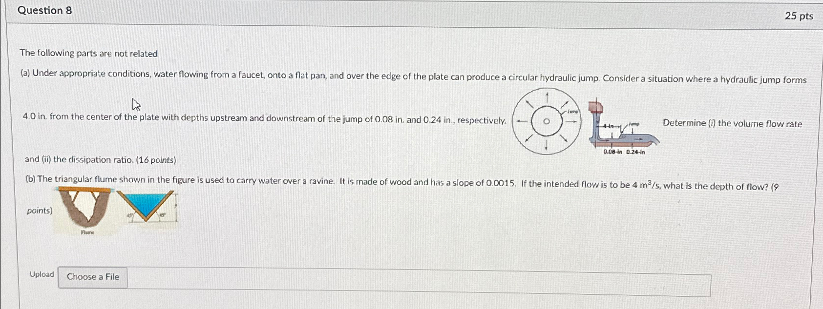 Question 8 2 5 p t s The following parts are not