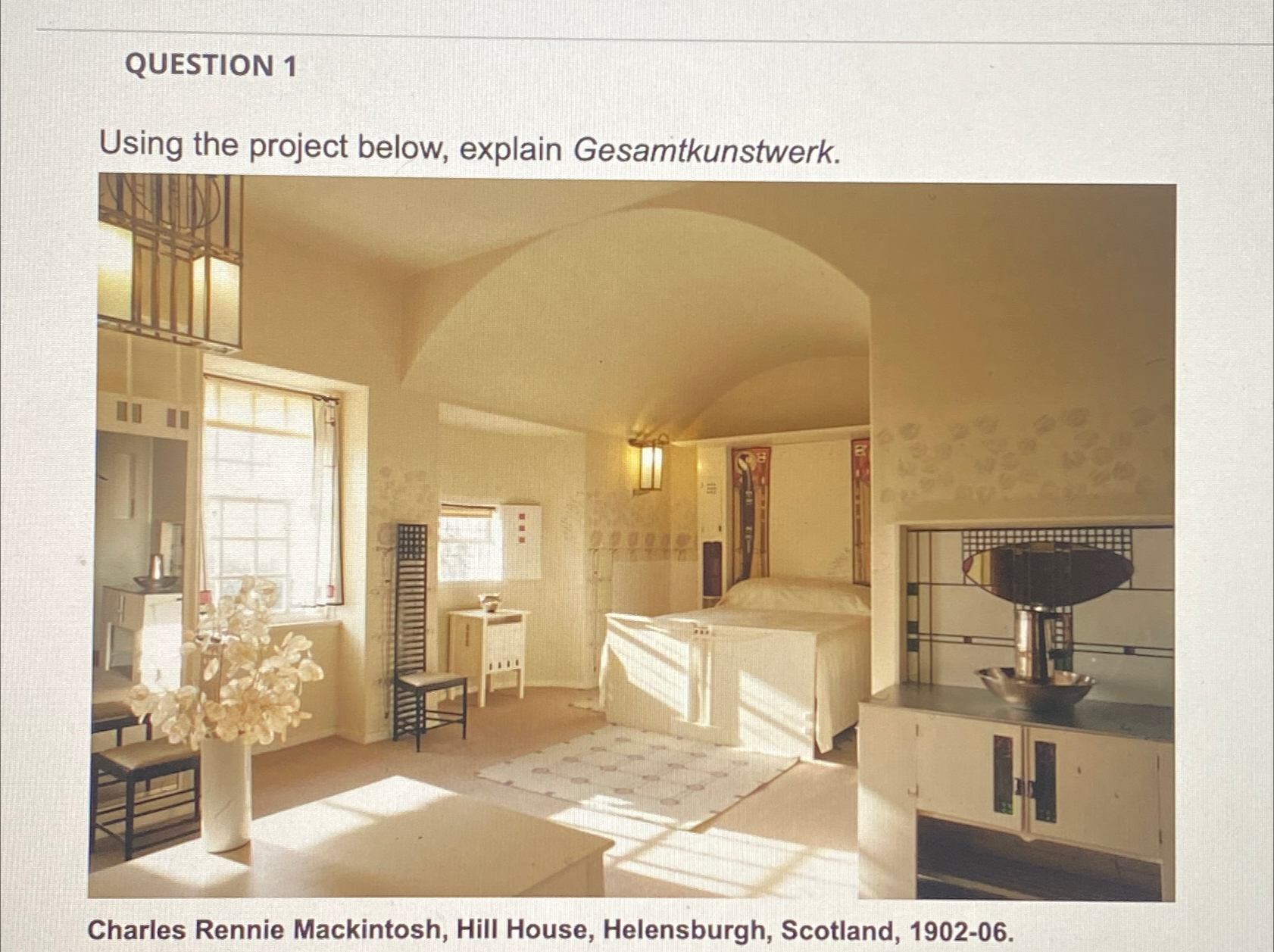 QUESTION 1 Using the project below, explain