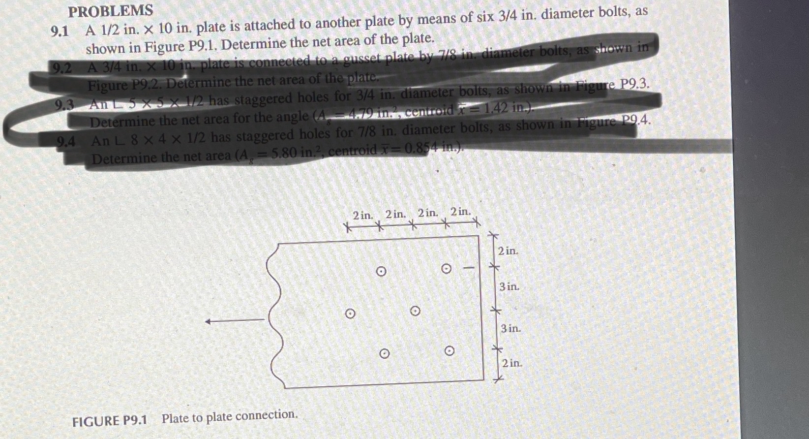 PROBLEMS 9 . 1 A 1 2 in . 1 0 in . plate is