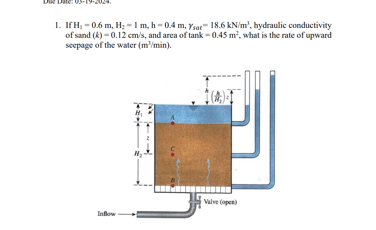 If H 1 = 0 . 6 m , H 2 = 1 m , h = 0 . 4 m , s a