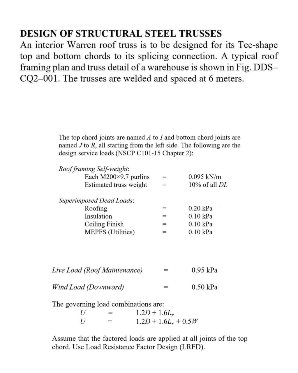 1 . using method of joints, determine the bottom