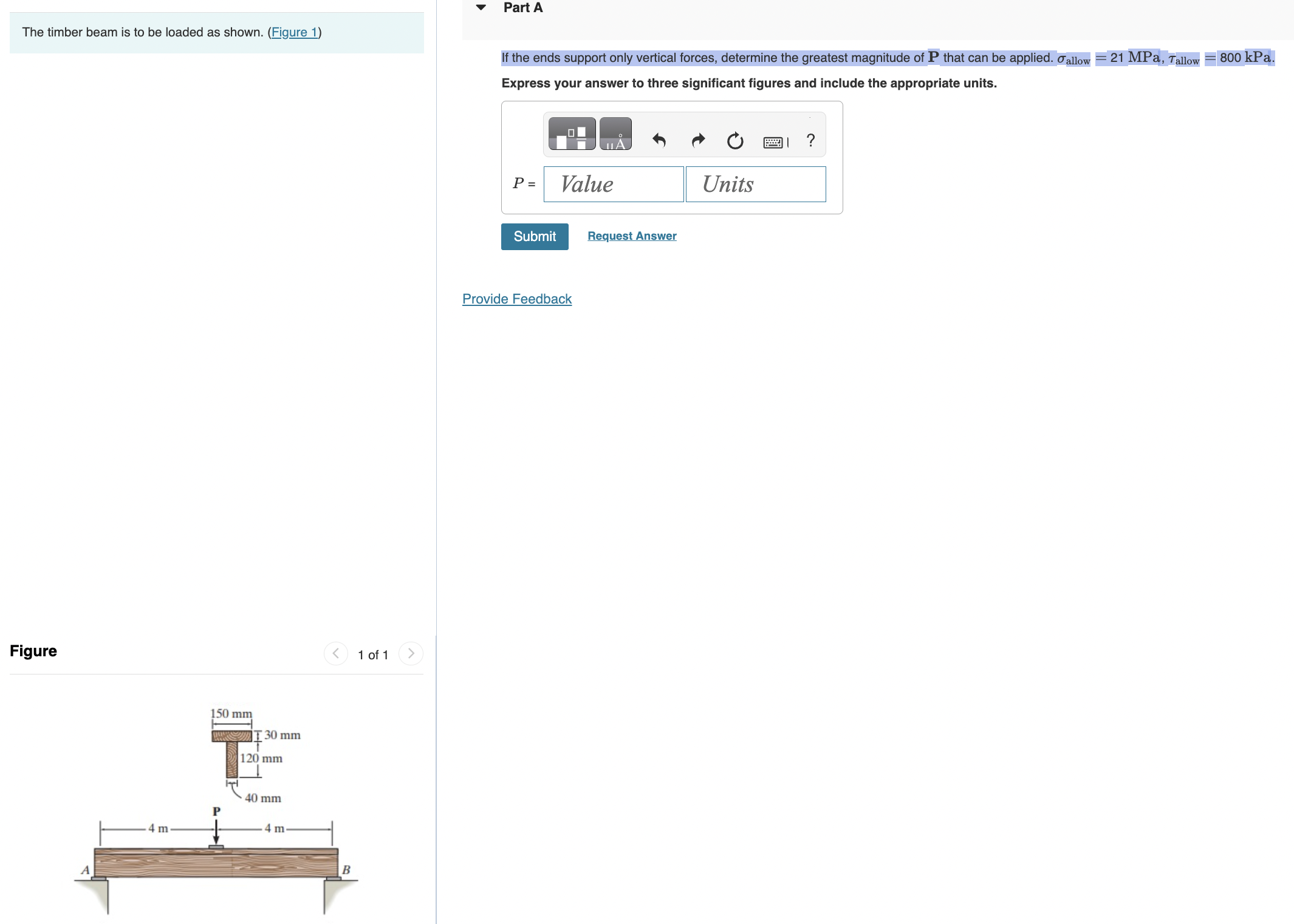 PLEASE HELP The timber beam is to be loaded as