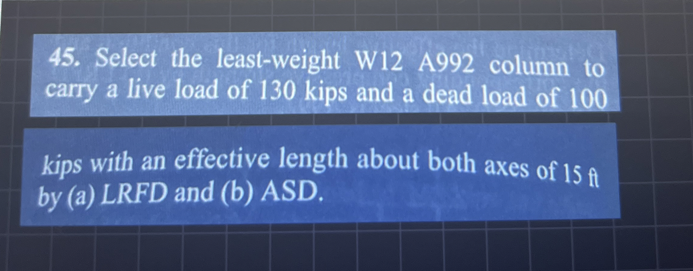 Select the least - weight W 1 2 A 9 9 2 column to