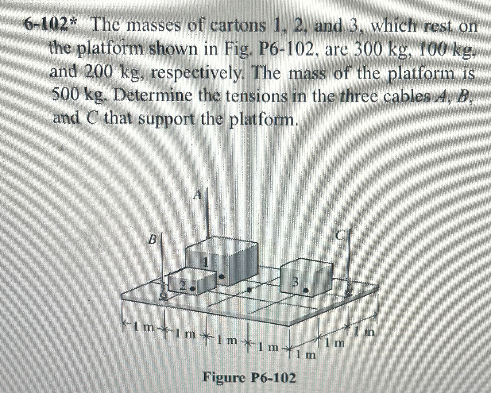 6 - 1 0 2 * The masses of cartons 1 , 2 , and 3 ,