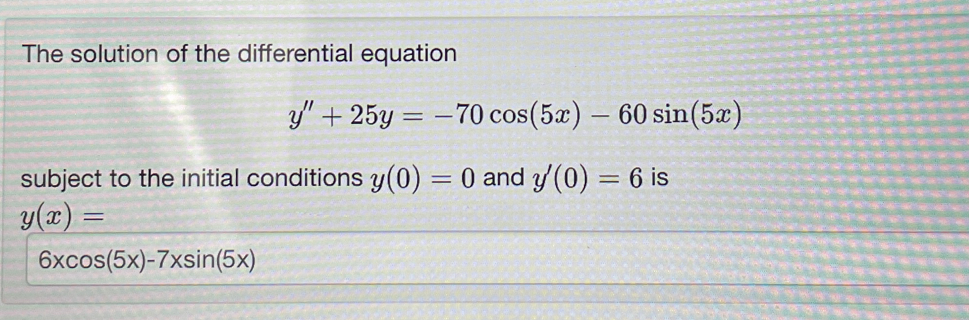 Solve this using the variaton of parameters
