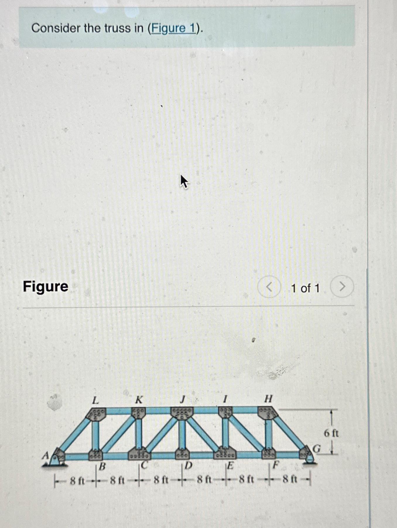 Consider the truss in ( Figure 1 ) . Figure 1 .