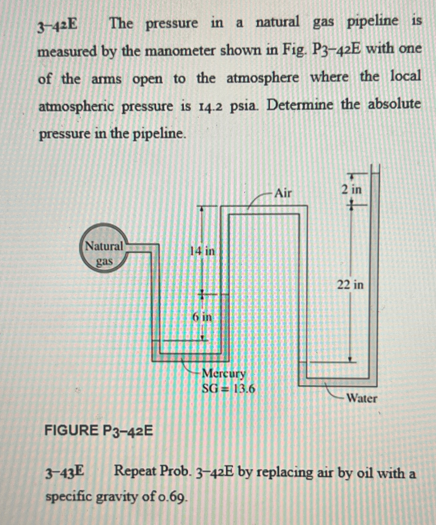 3 - 4 2 E The pressure in a natural gas pipeline