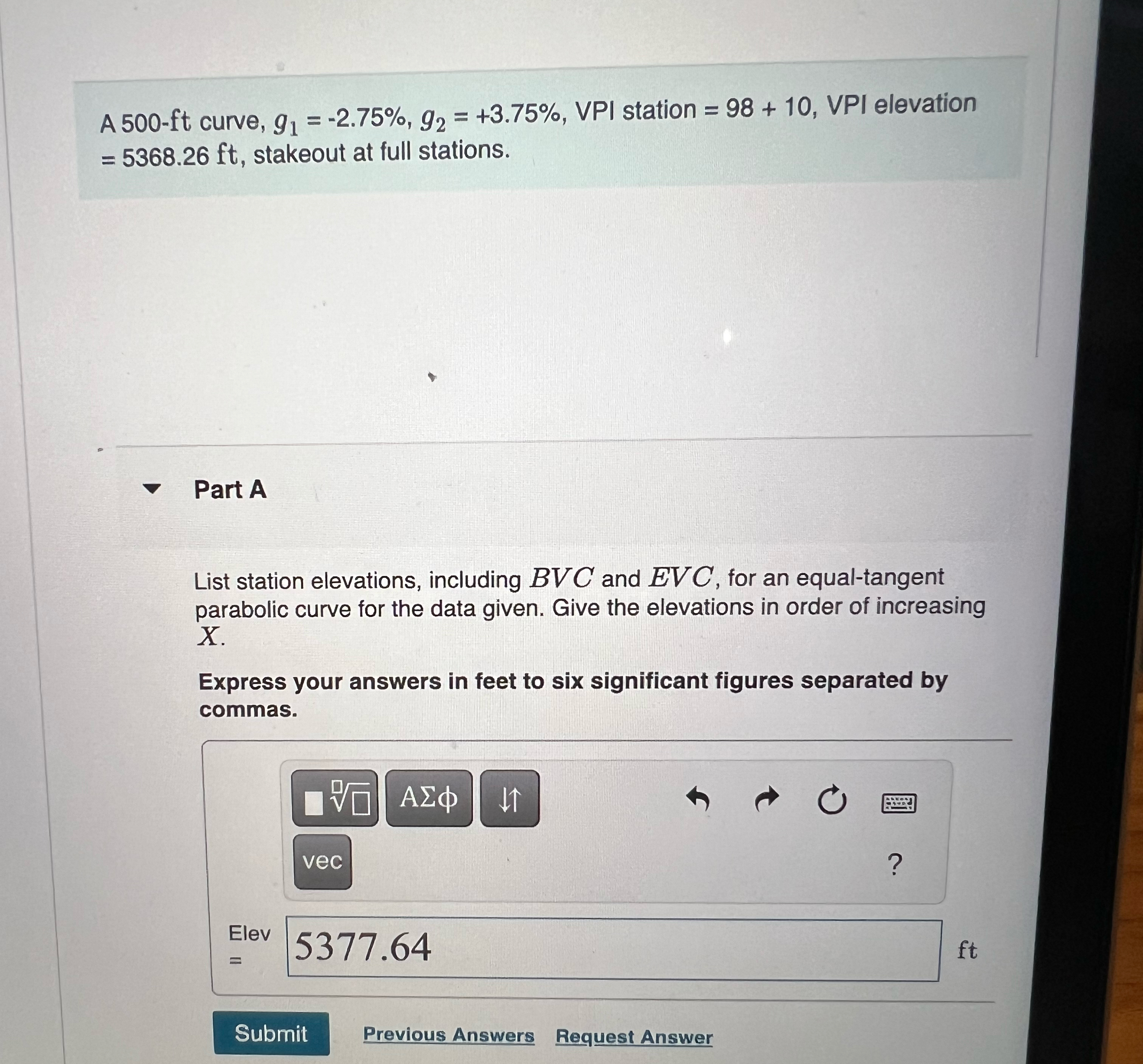 A 5 0 0 - f t curve, g 1 = - 2 . 7 5 % , g 2 = +