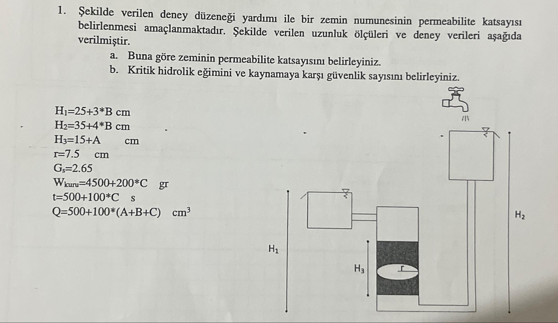 A = B = C = 5 ekilde verilen deney d zene i yard