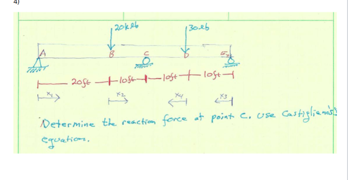 Determine the reaction force at point c . Use