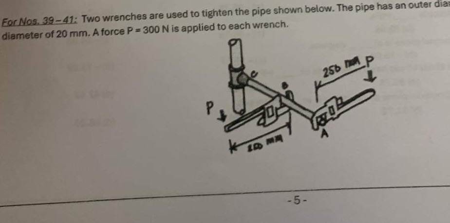 For Nos. 3 9 - 4 1 : Two wrenches are used to