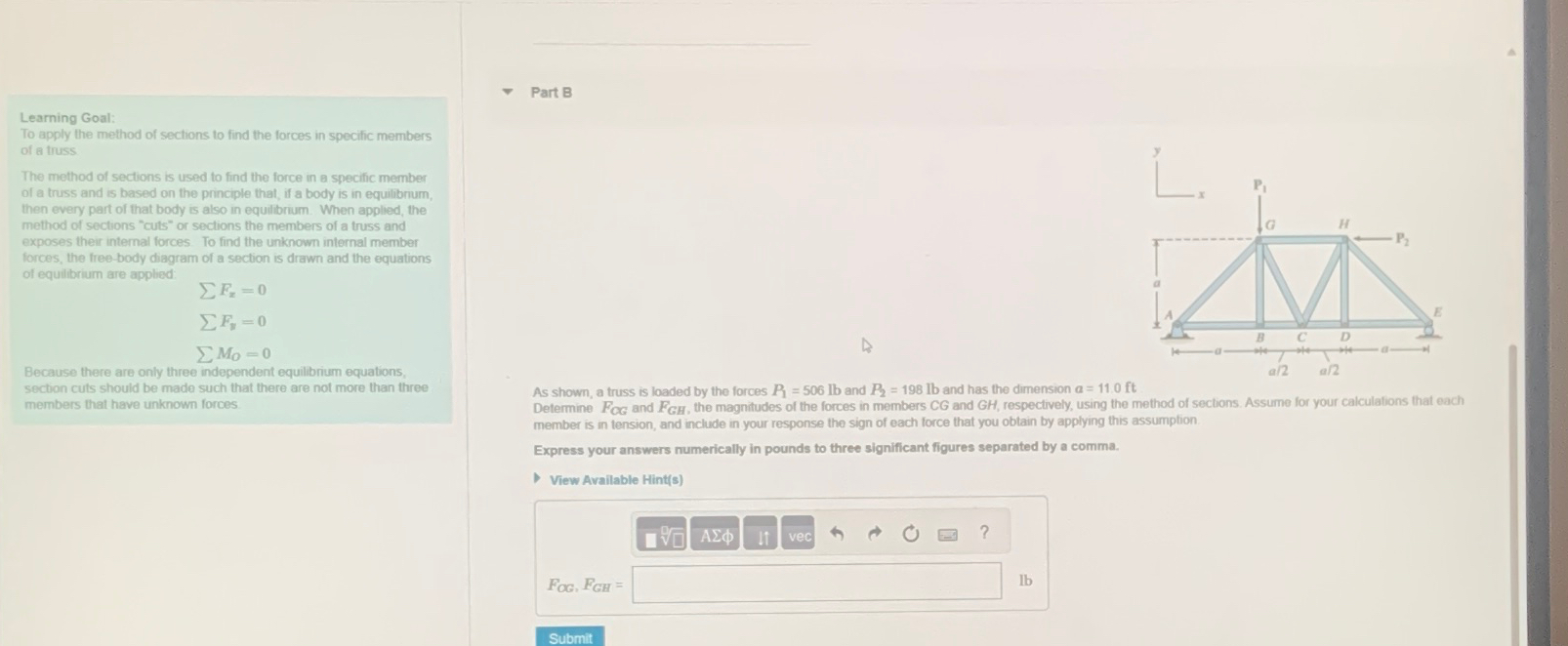 Learning Goal: To apply the methoi of sections to
