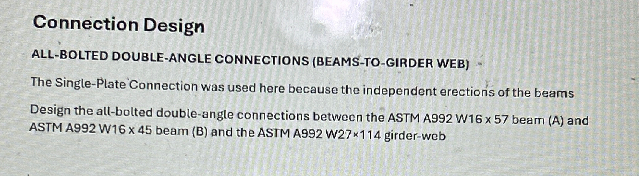 Using AISC MANUAL. Please work out with actual