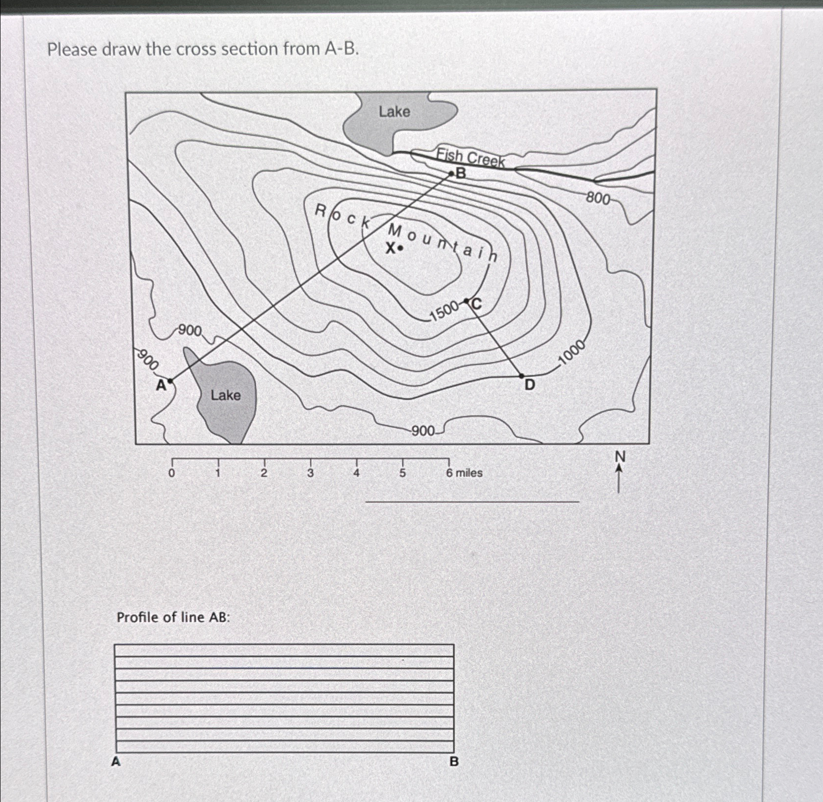 Please draw the cross section from A - B .