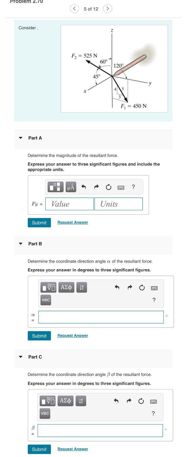 Consider . Part A Determine the magnitude of the