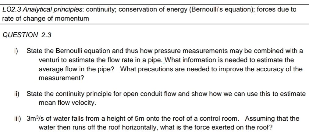 LO 2 . 3 Analytical principles: continuity;