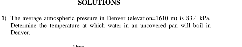 SOLUTIONS The average atmospheric pressure in