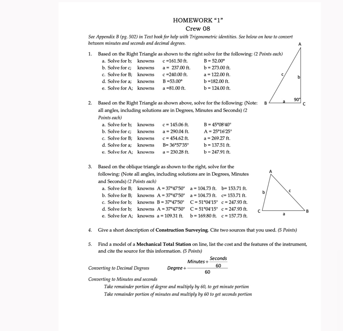 HOMEWORK 1 Crew 0 8 See Appendix B ( pg . 5 0 2 )