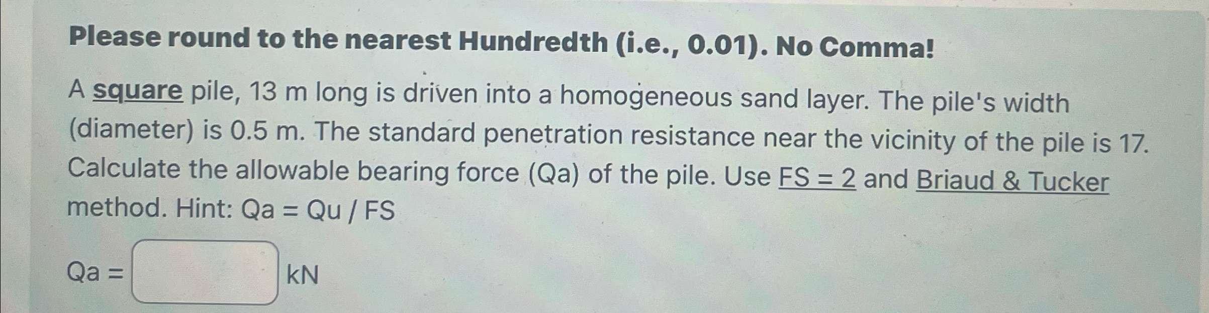 Please round to the nearest Hundredth ( i . e . ,